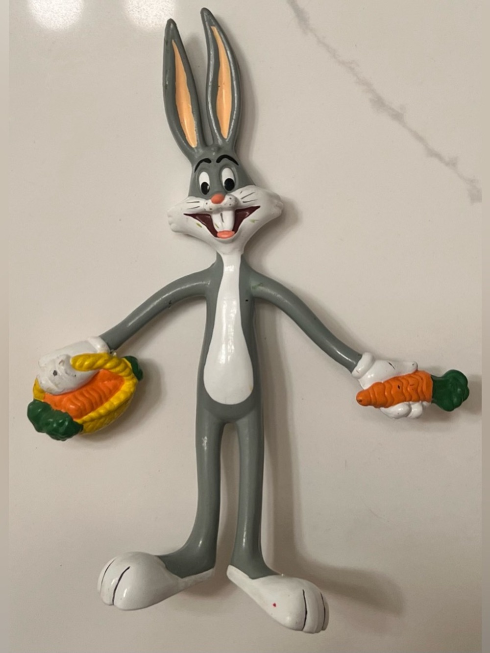 Looney Tunes Six Flags Bugs Bunny Bendable Loose 7" Figure Applause 1988